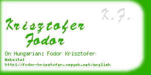 krisztofer fodor business card